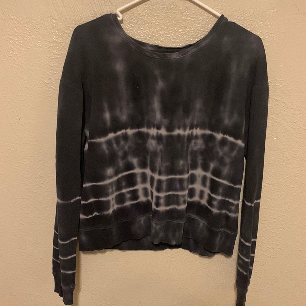 Dark Blue Tie Dye Long-Sleeve Tee